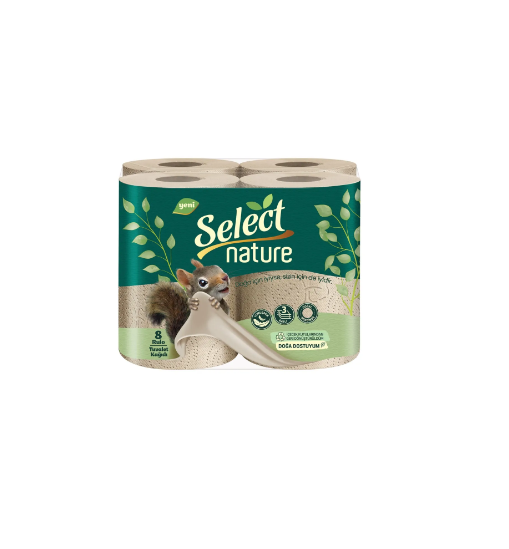 Select Nature Yeni Nesil 8’li Tuvalet Kağıdı 3 Katlı